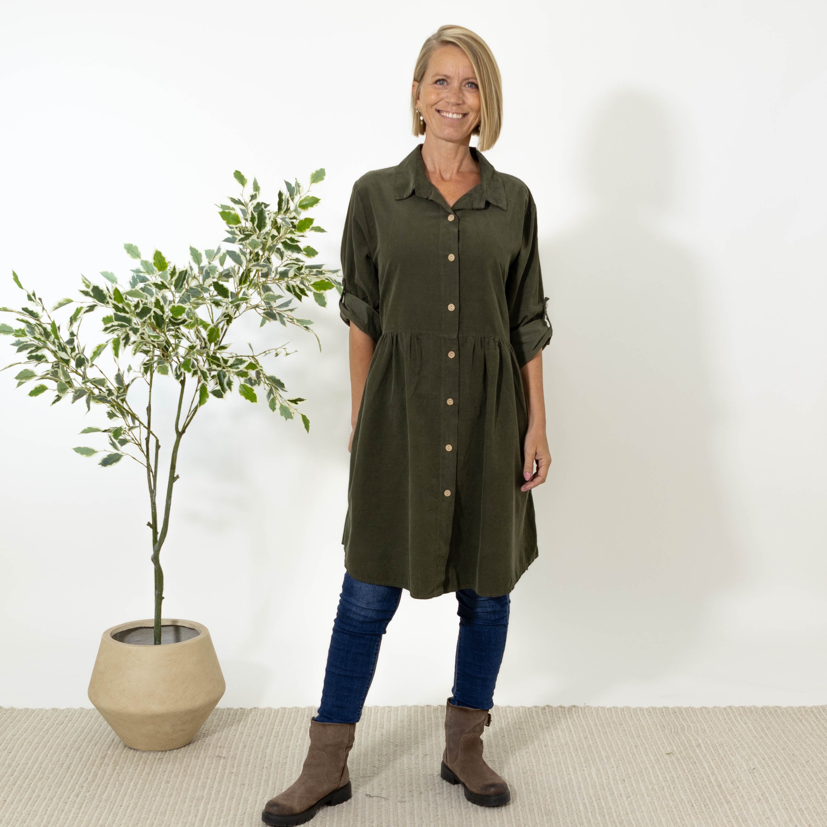 Sonny tunika kjole, Khaki