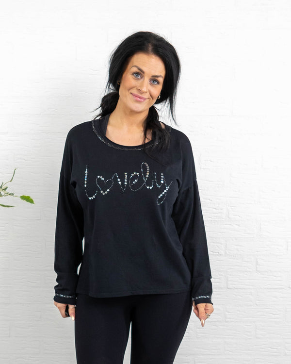 Joy t-shirt, Sort