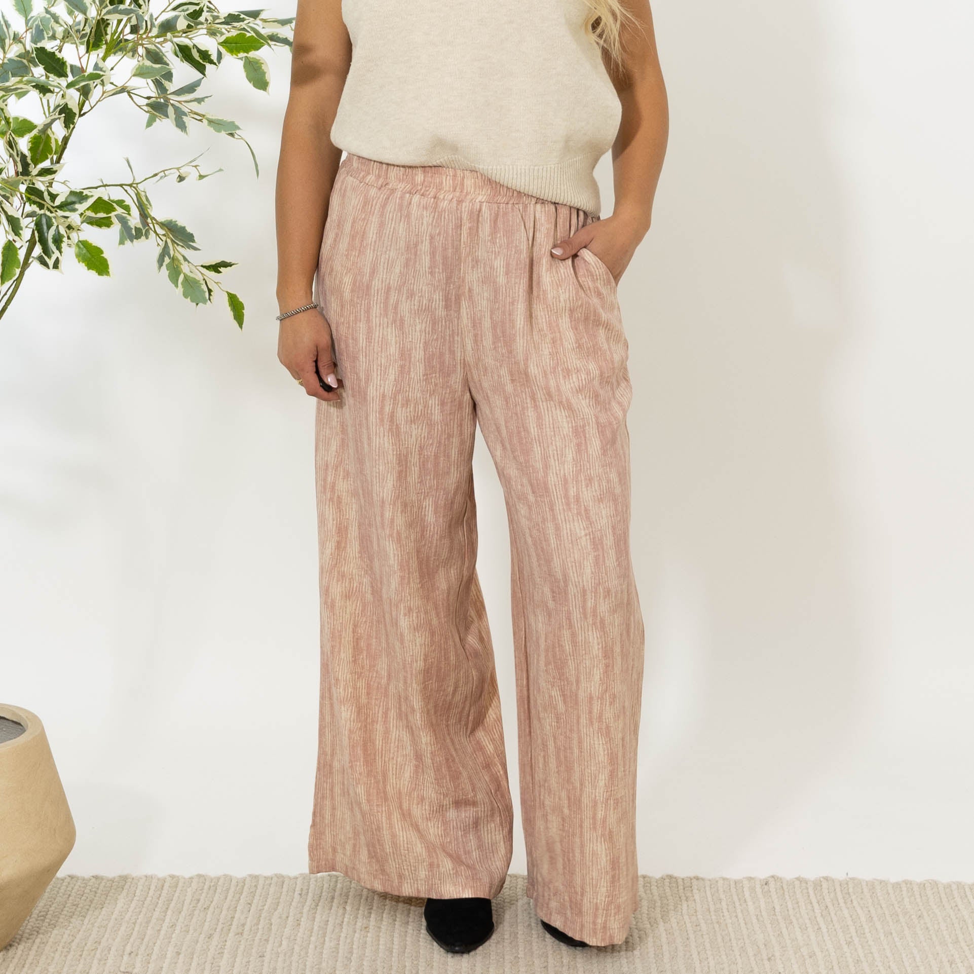 Irma bredbenet bukser, Rosa