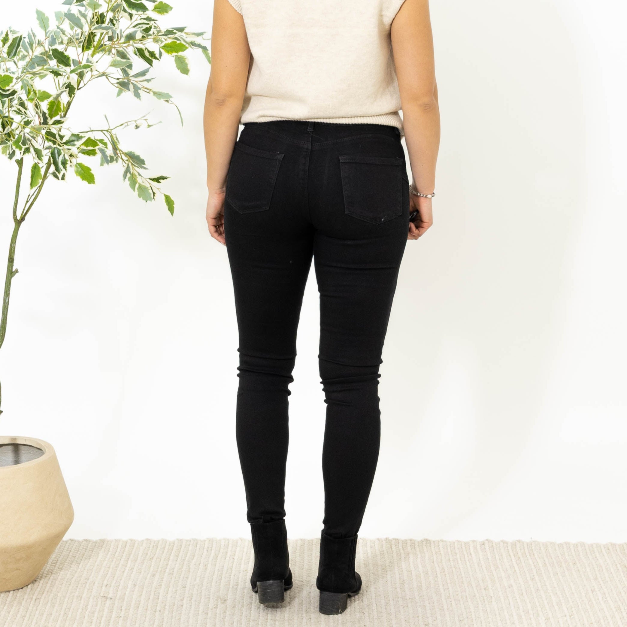 Palma push up jeans, Sort