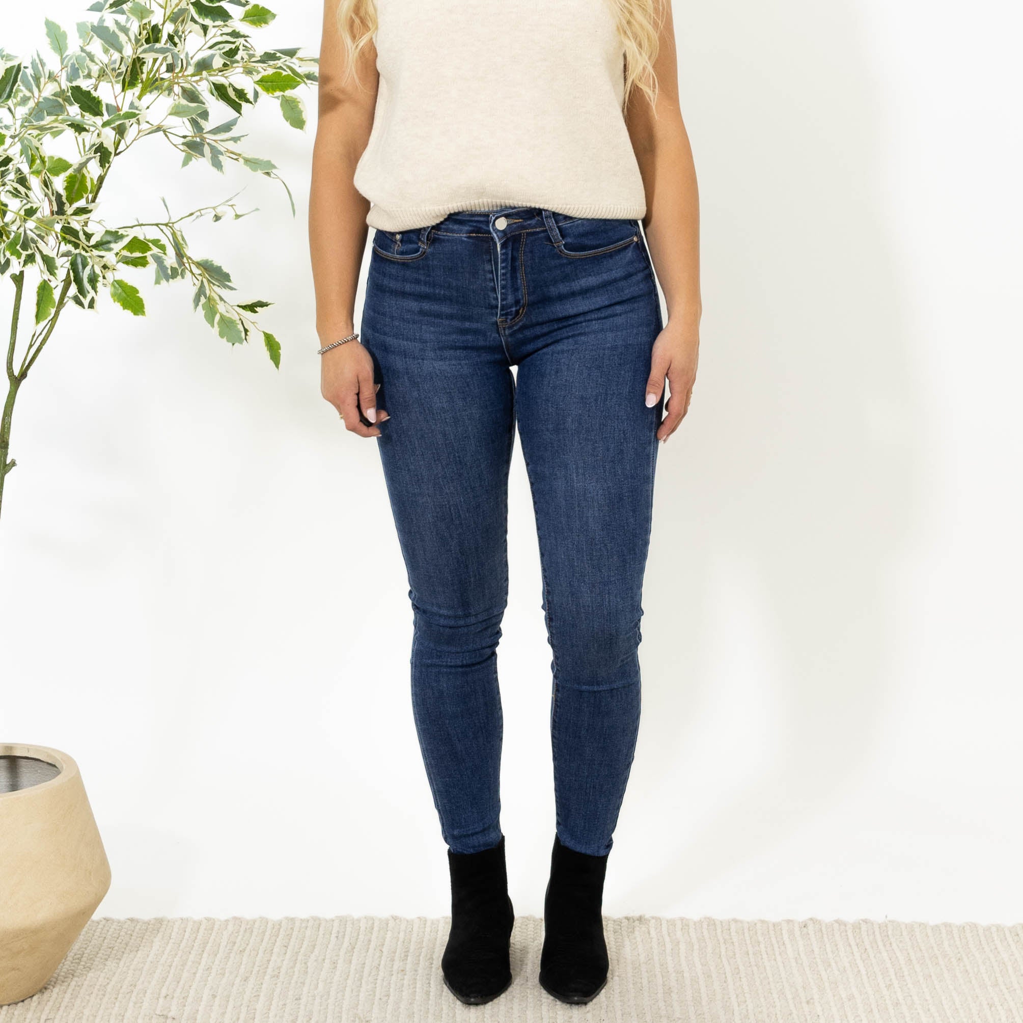 Palma push up jeans, Navy
