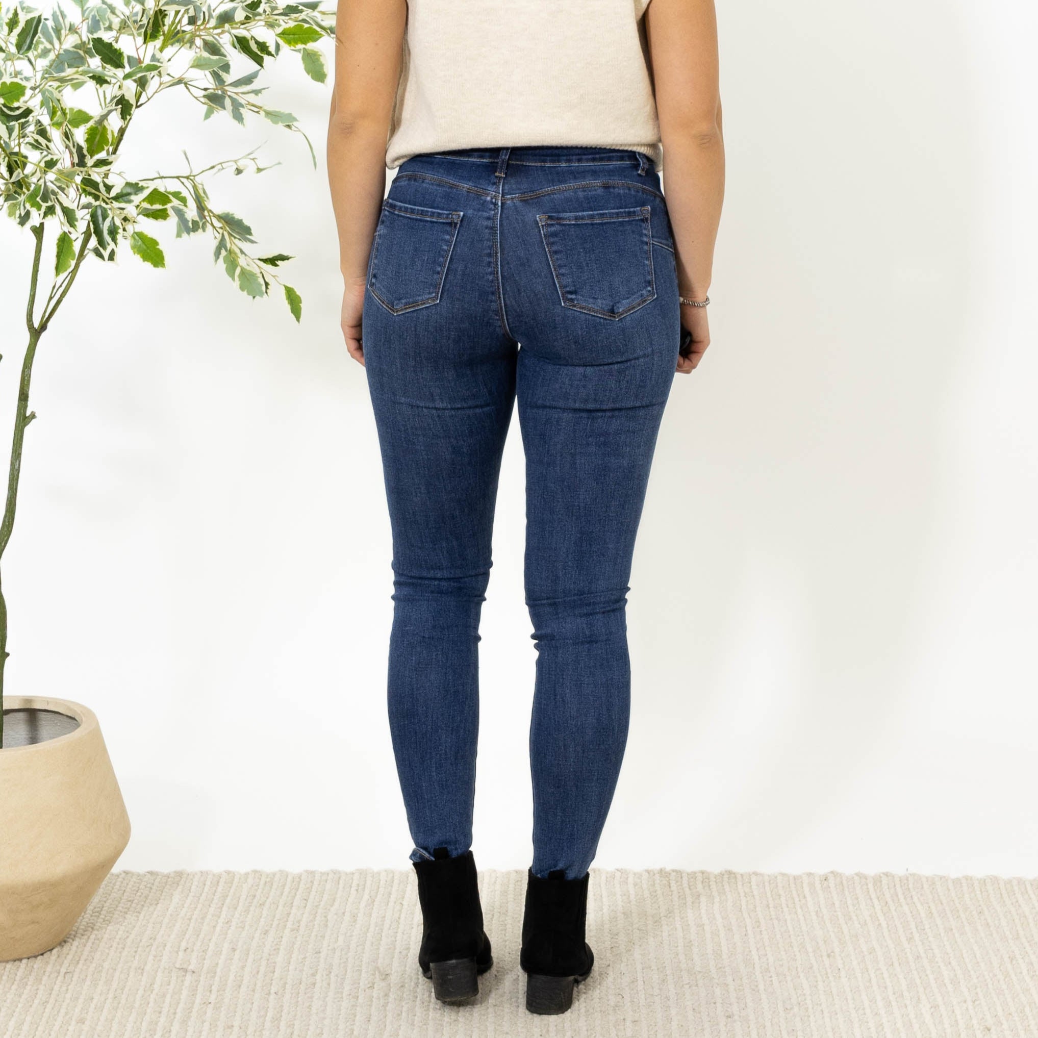 Palma push up jeans, Navy