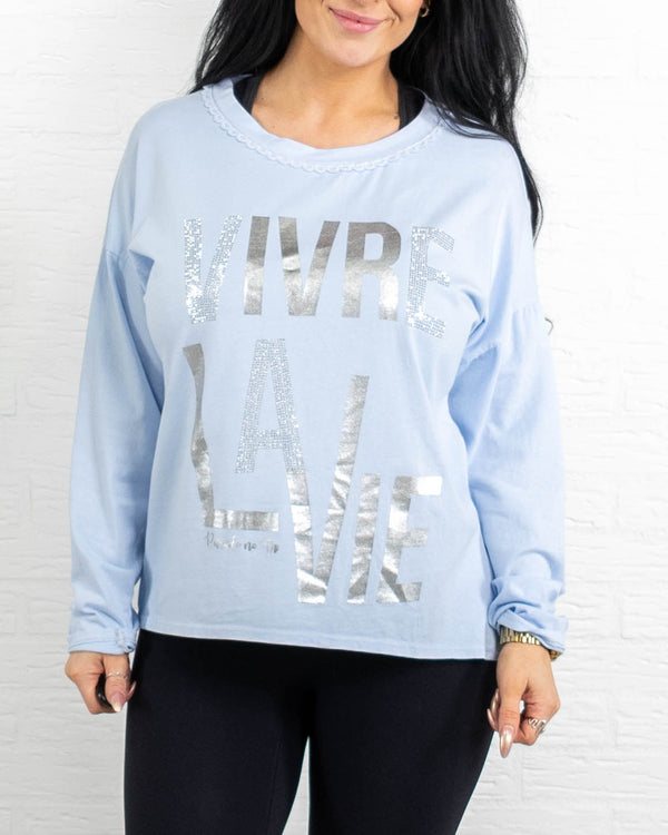 Piper t-shirt, Lyseblå