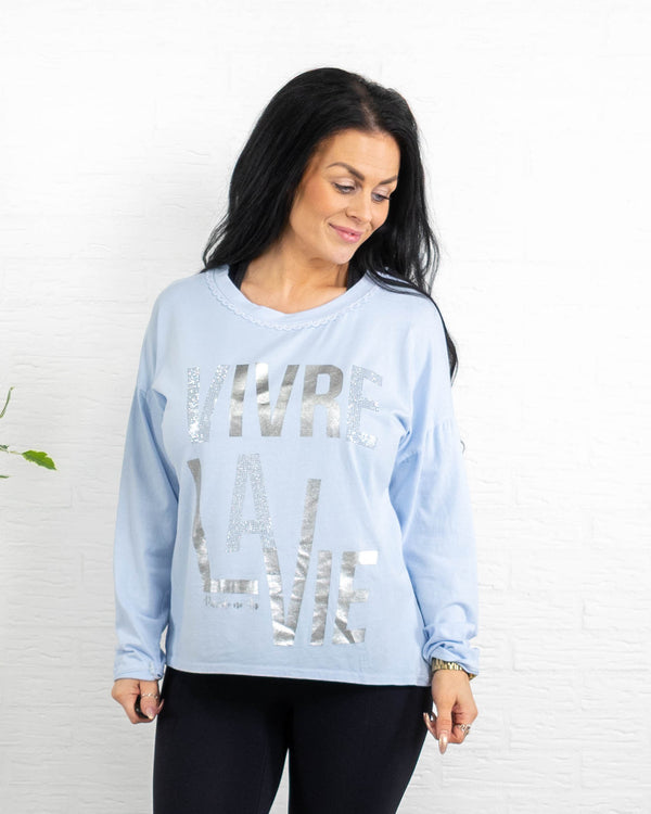 Piper t-shirt, Lyseblå