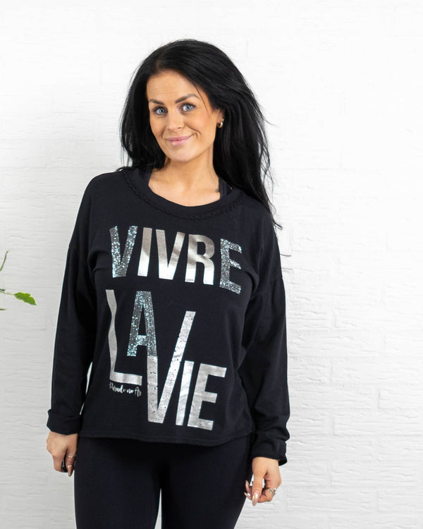 Piper t-shirt, Sort