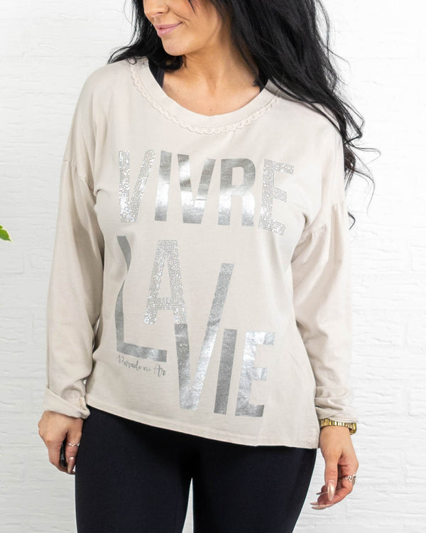 Piper t-shirt, Beige