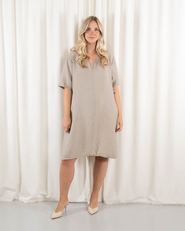 Polyanne tunika/kjole, Taupe