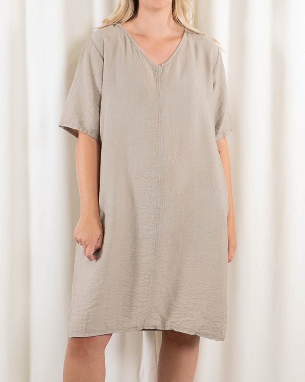 Polyanne tunika/kjole, Taupe