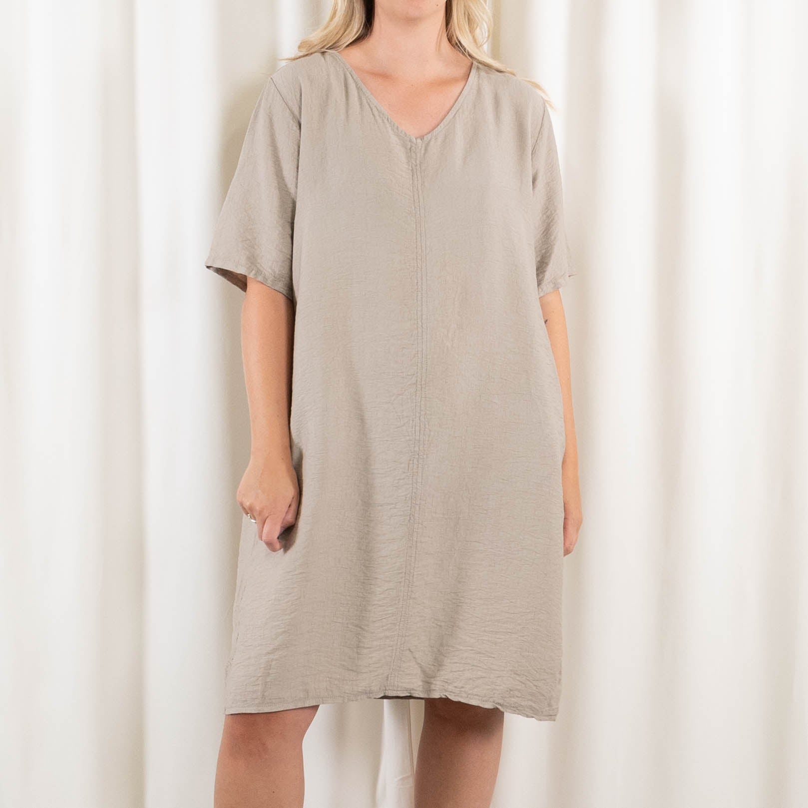Polyanne tunika/kjole, Taupe