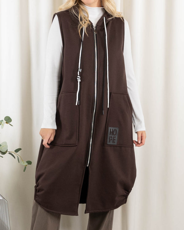 Channy sweat/vest, Choko