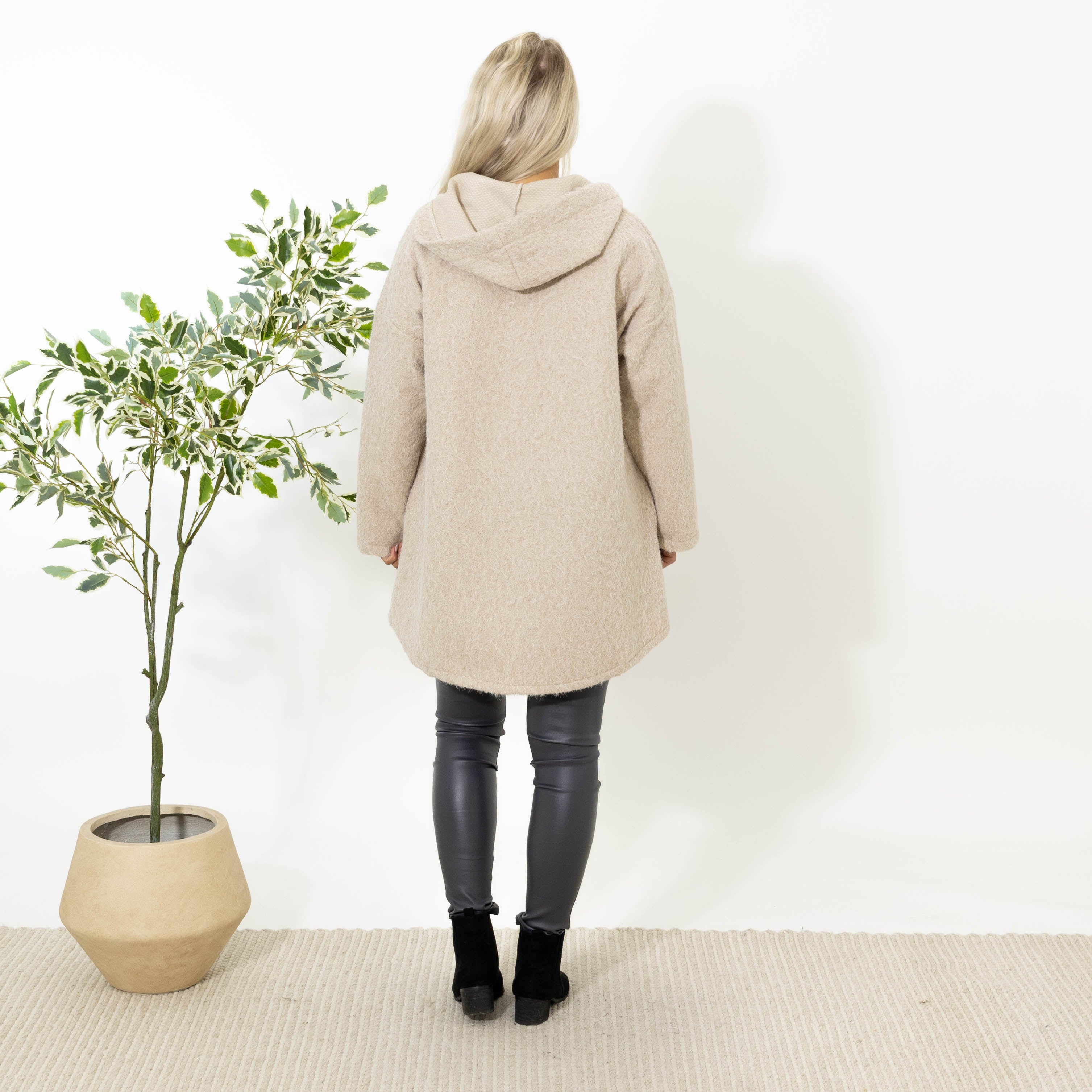 Ronda jakke m. hoodie, Beige