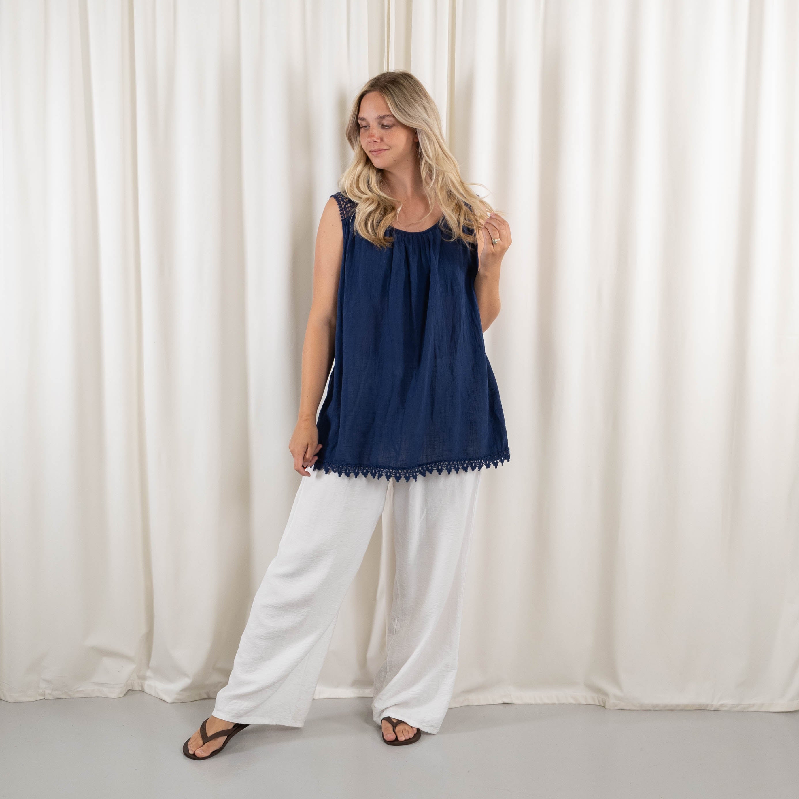 Alba top, Navy