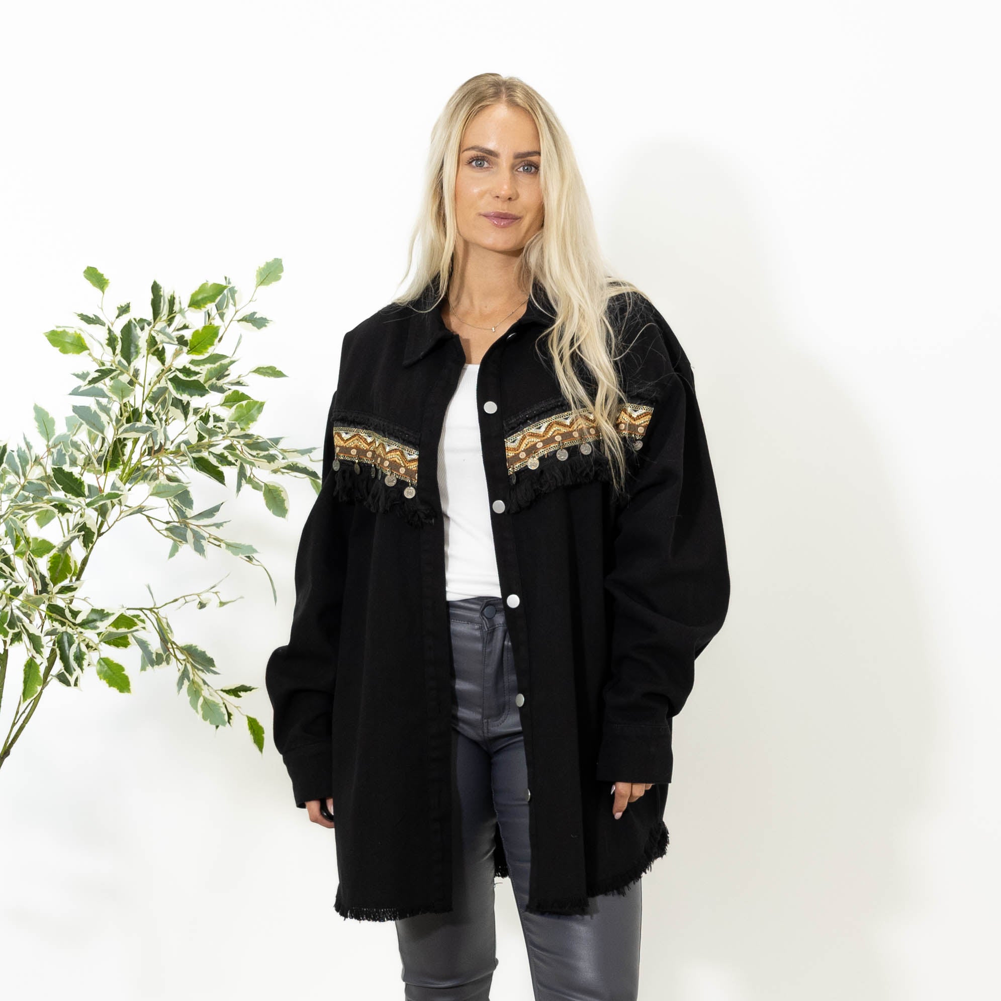 April oversize jakke, Sort