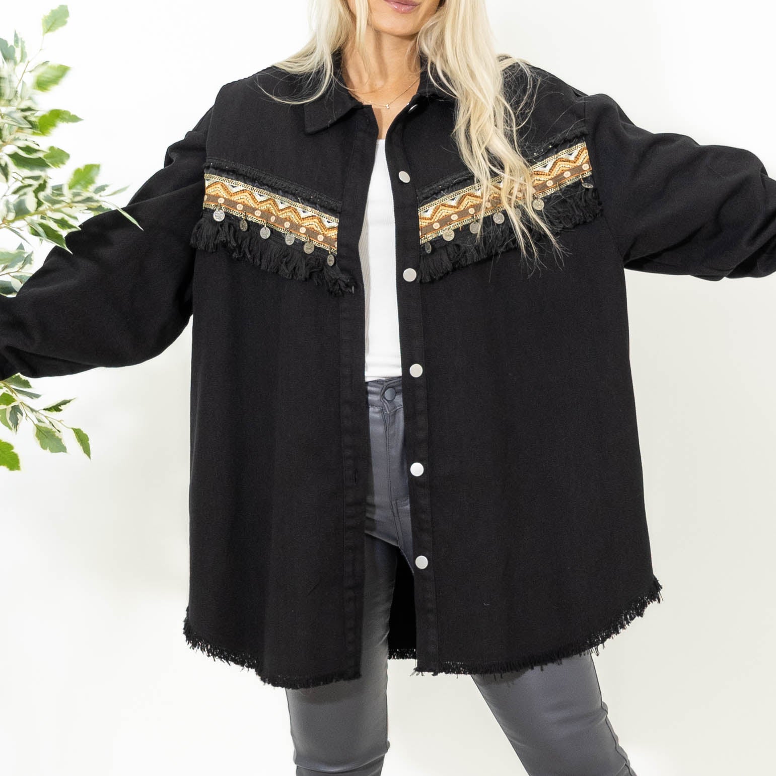 April oversize jakke, Sort