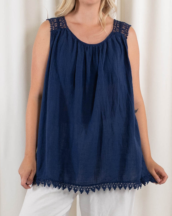 Alba top, Navy