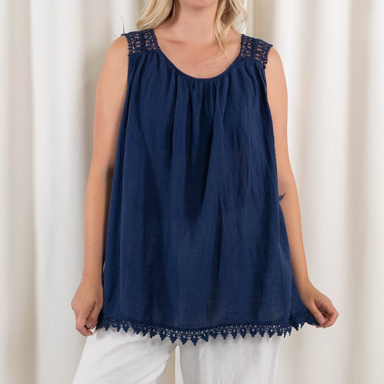 Alba top, Navy
