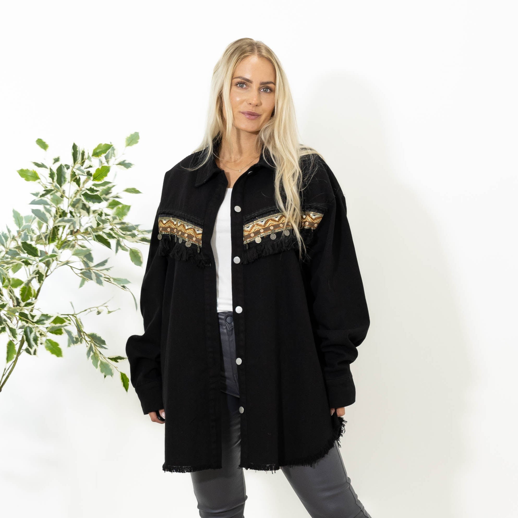 April oversize jakke, Sort