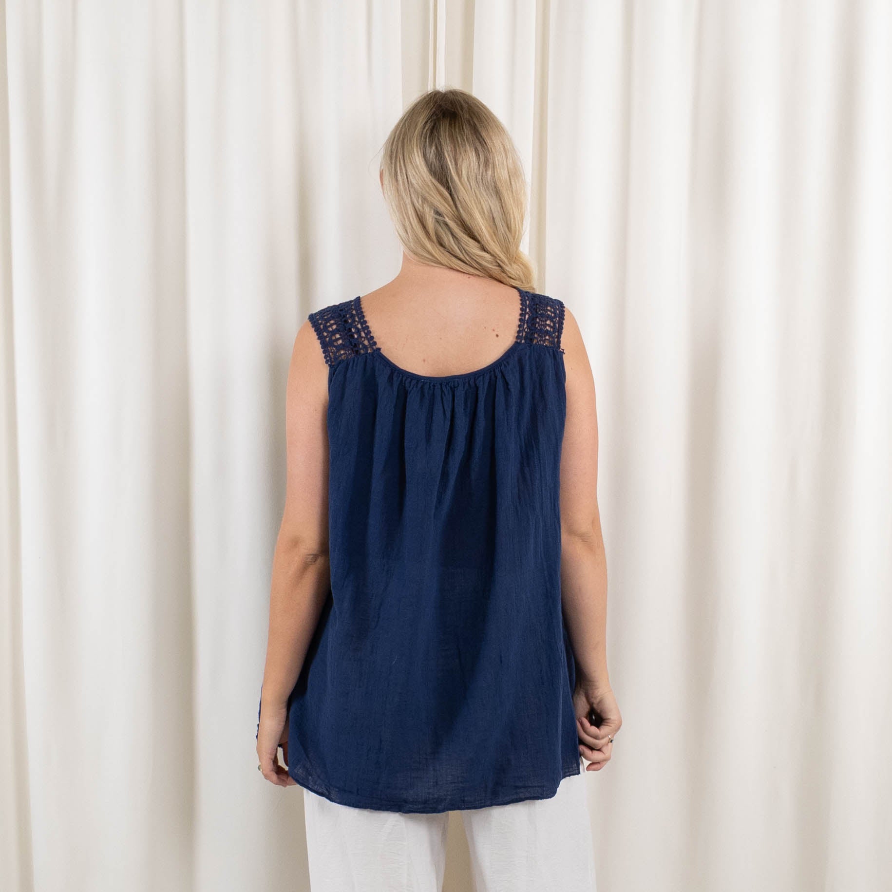 Alba top, Navy