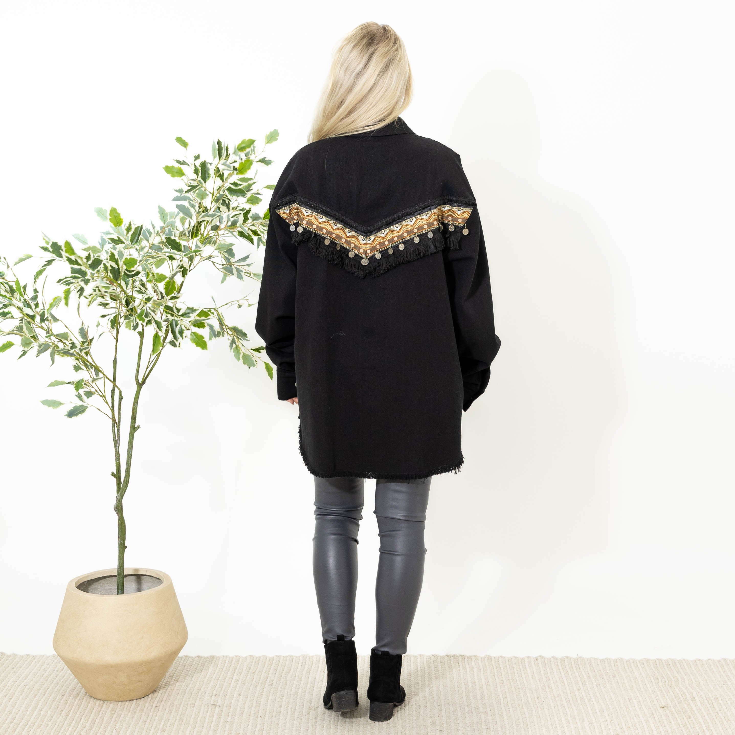 April oversize jakke, Sort