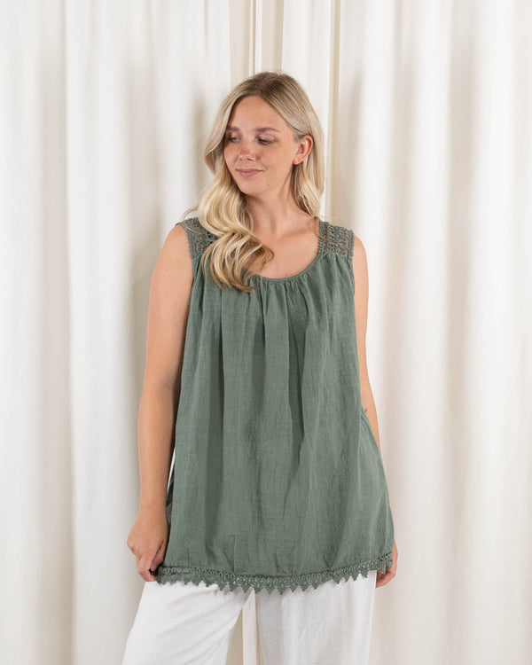 Alba top, Khaki