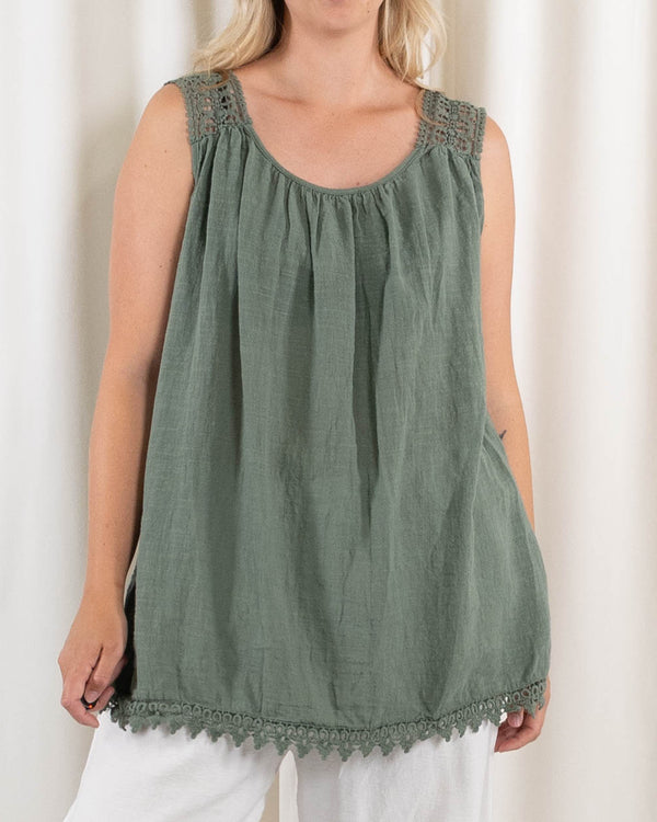 Alba top, Khaki