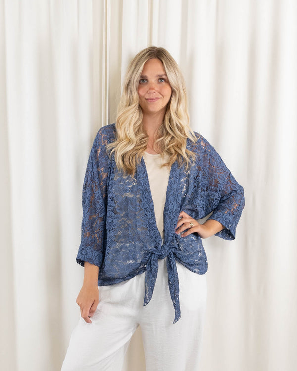 Sally cardigan, Blå