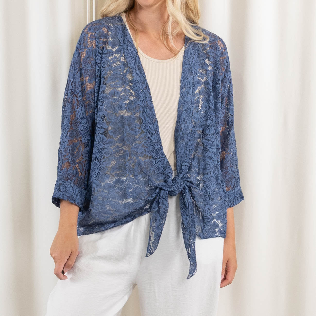Sally cardigan, Blå