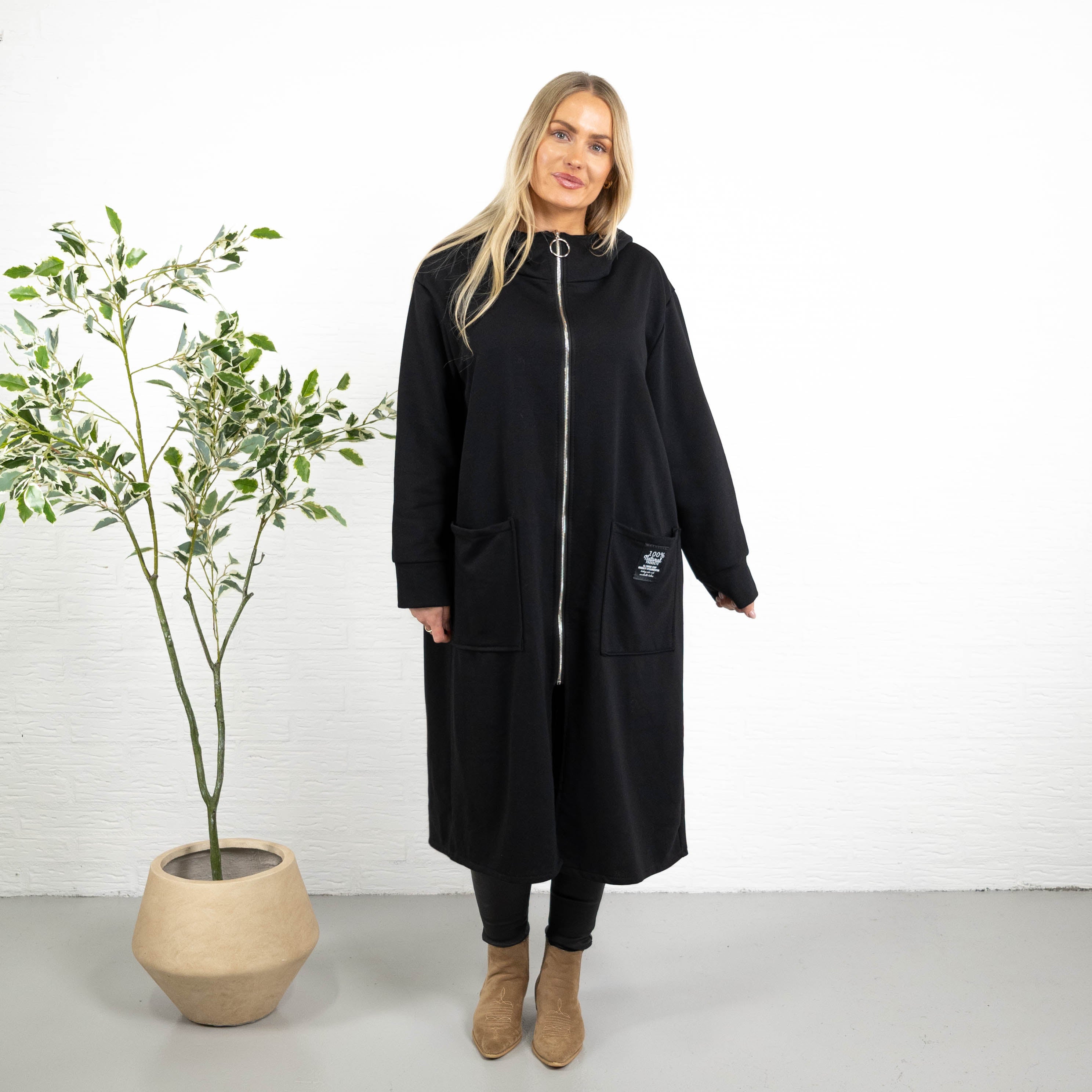 Iris sweatshirt/tunika, Sort