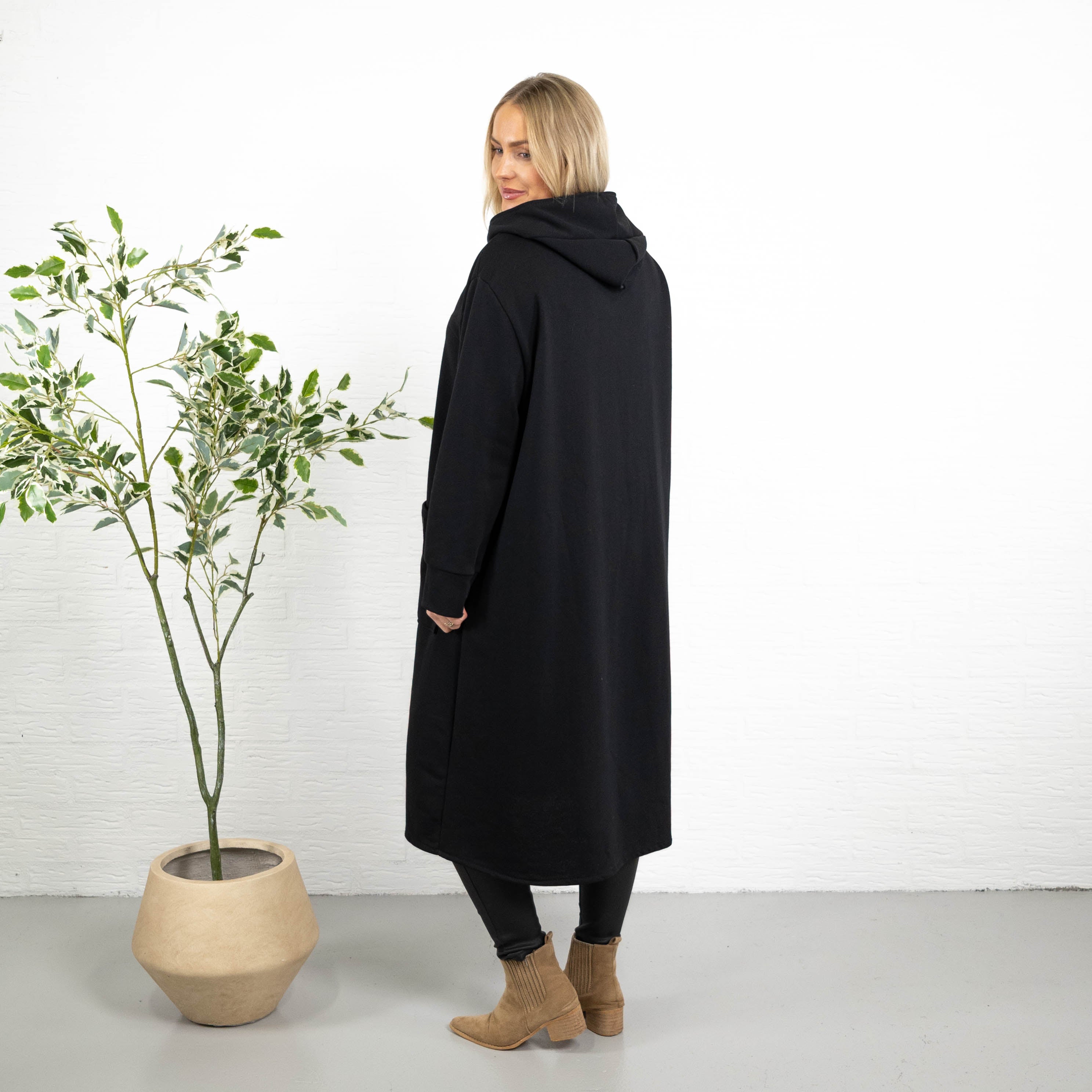 Iris sweatshirt/tunika, Sort