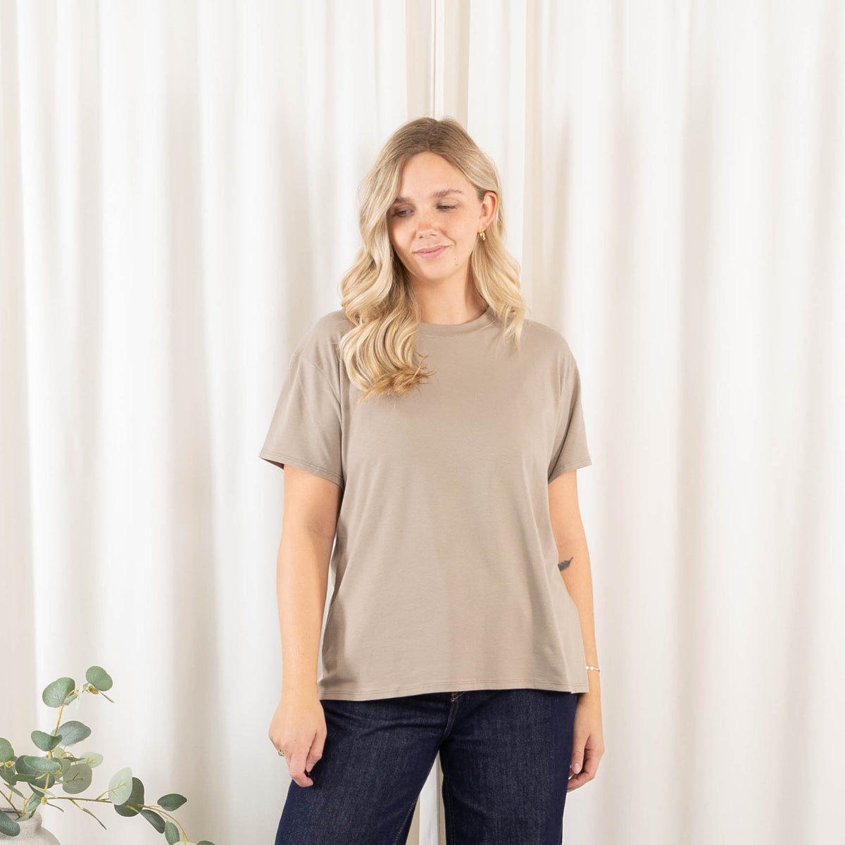 Ronja t-shirt, Taupe
