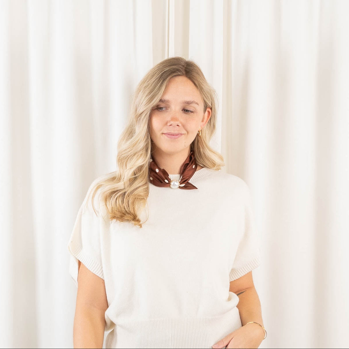 Sidse tørklæde, Brun