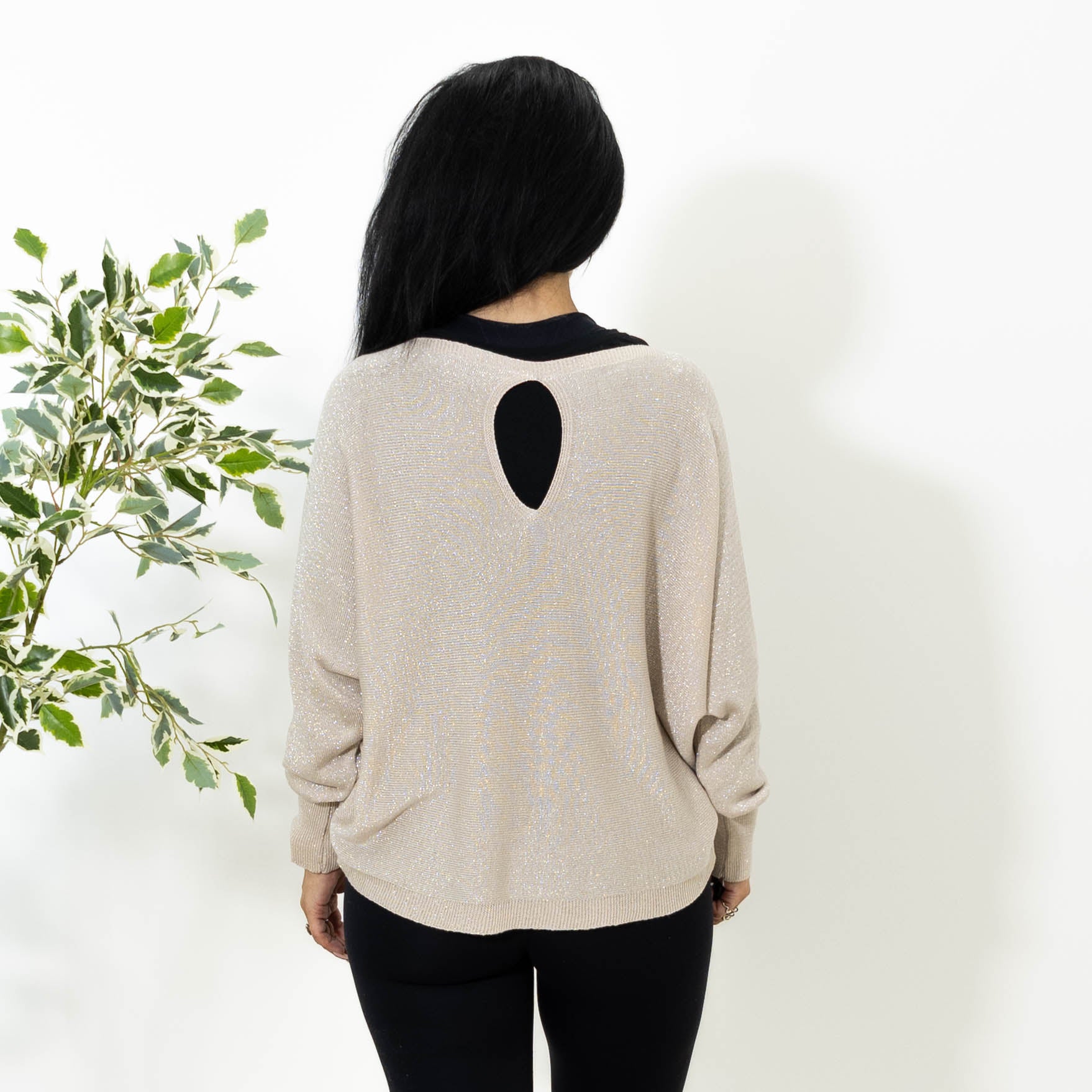 Toni batwing strik, Beige