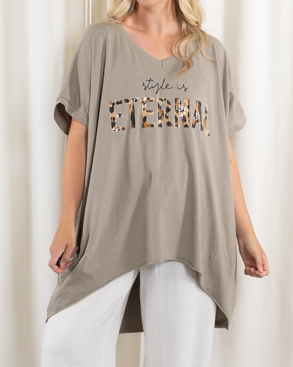 Aura t-shirt/tunika, Taupe