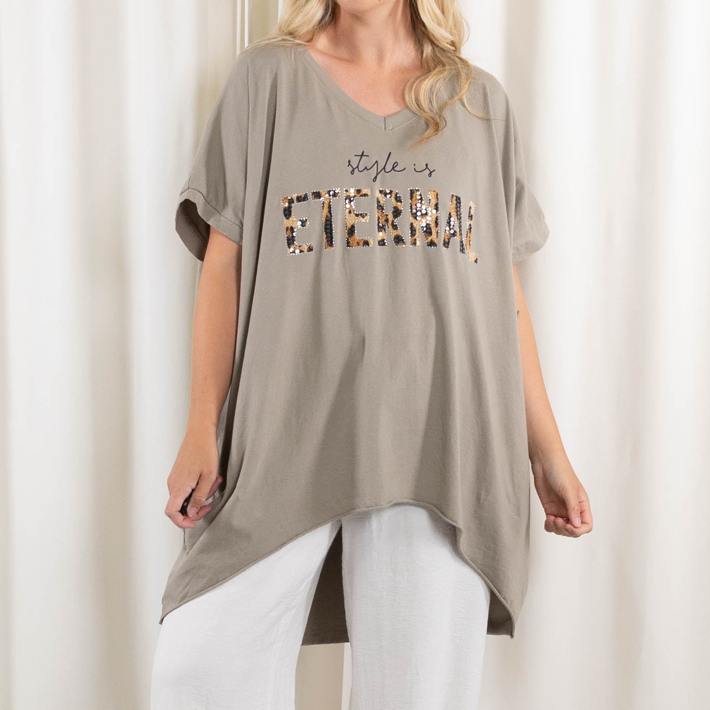 Aura t-shirt/tunika, Taupe