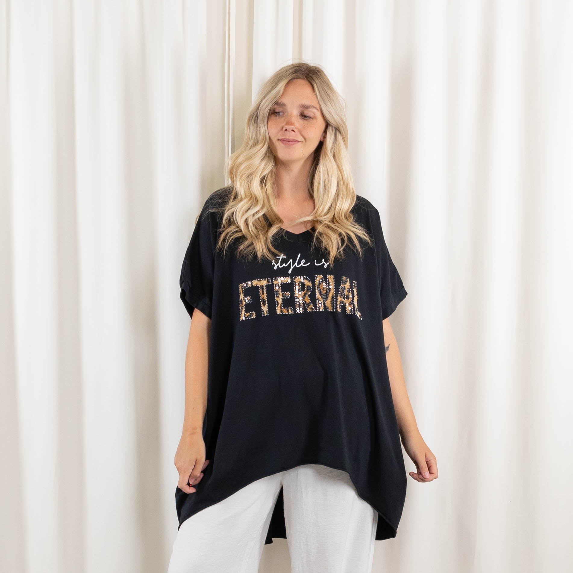 Aura t-shirt/tunika, Sort