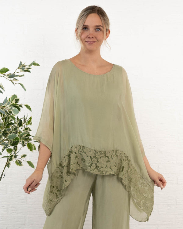Clara poncho, Khaki