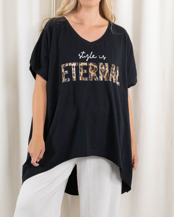 Aura t-shirt/tunika, Sort