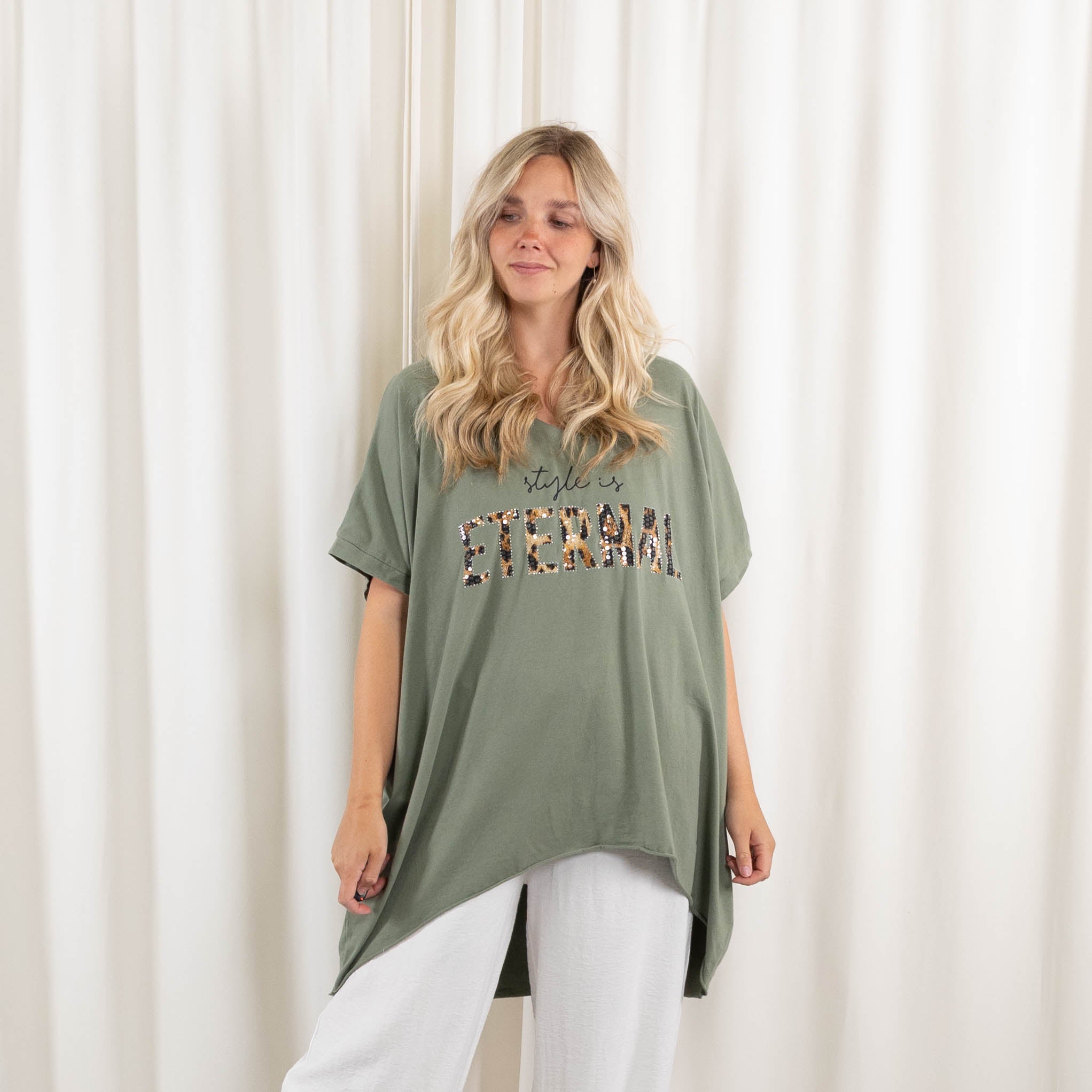 Aura t-shirt/tunika, Khaki