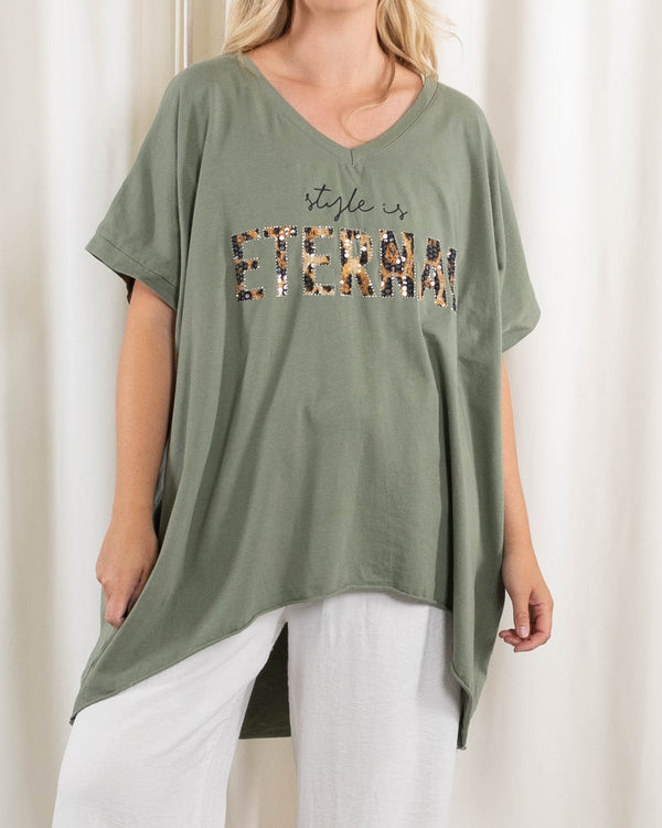 Aura t-shirt/tunika, Khaki