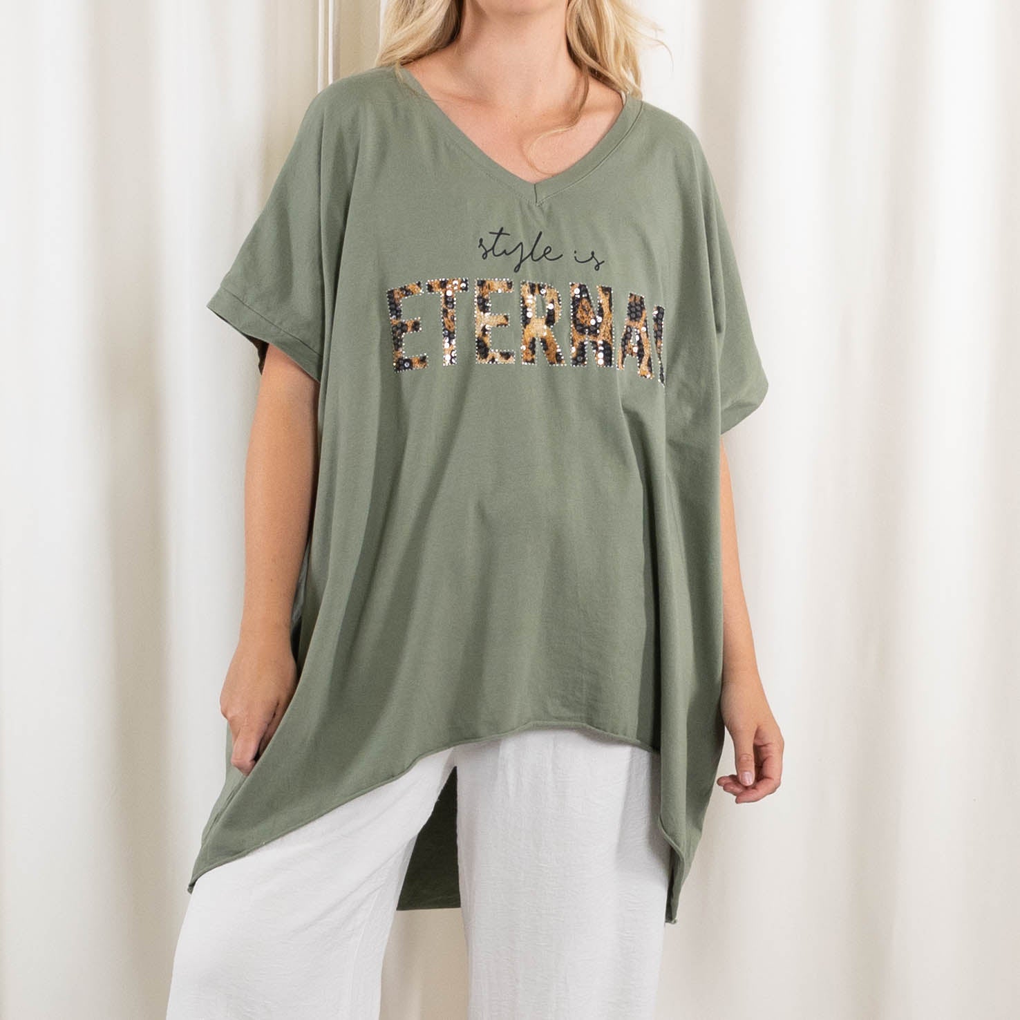 Aura t-shirt/tunika, Khaki