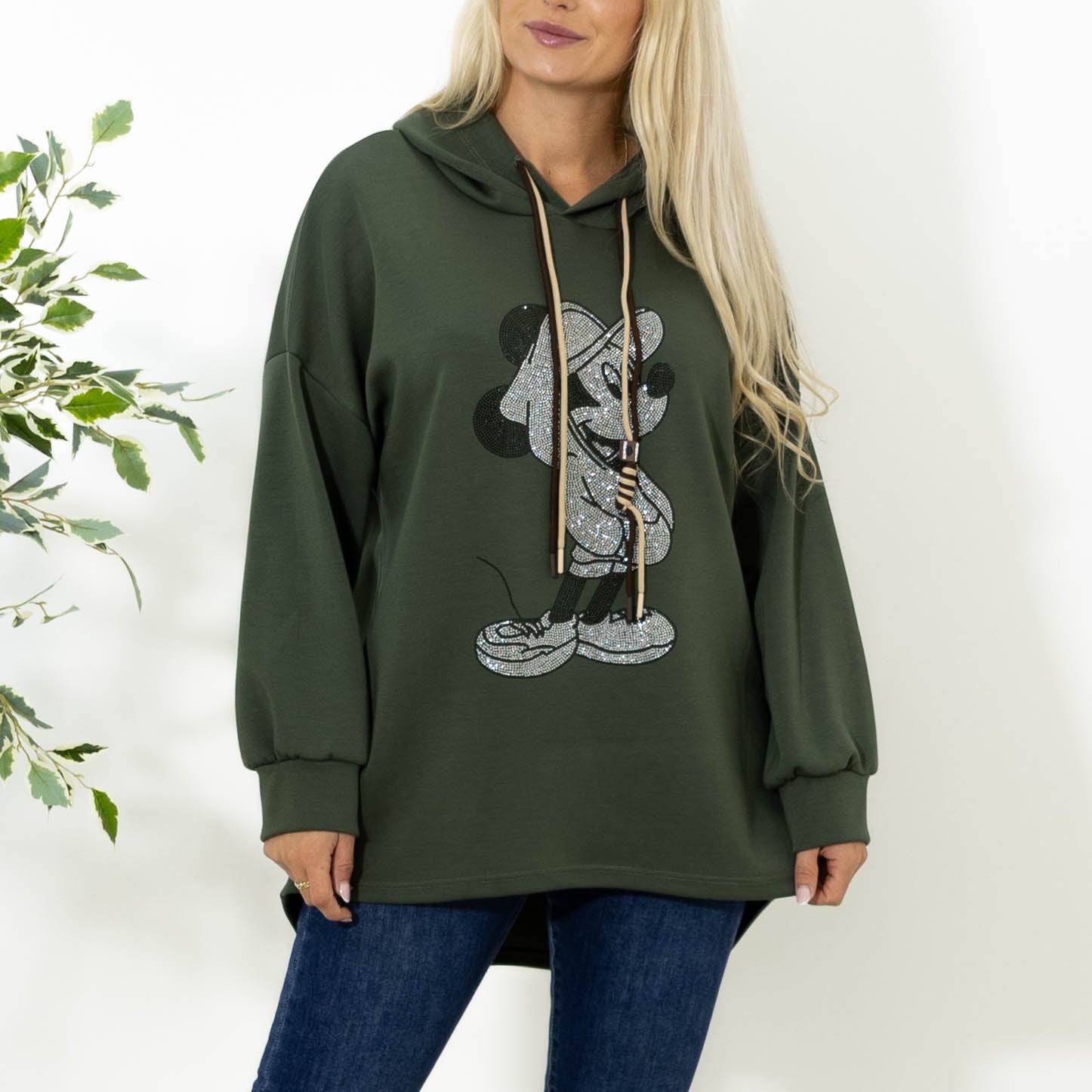 Kammie sweatshirt hoodie, Khaki
