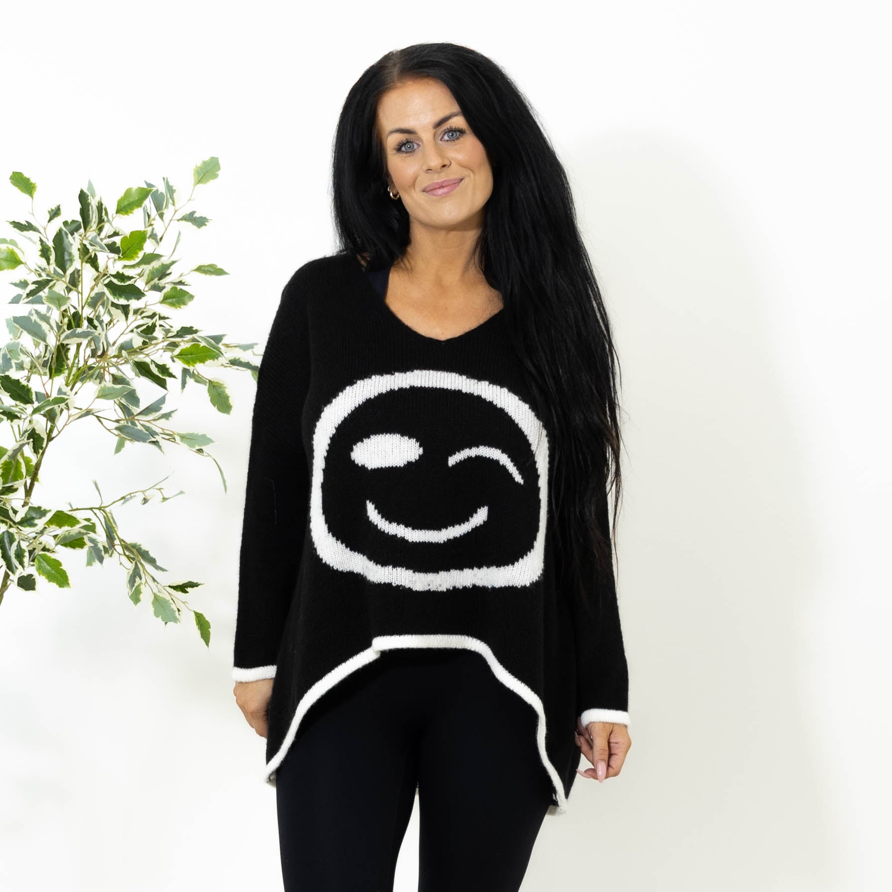 Smiley strik, Sort