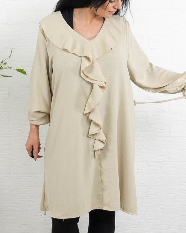 Marlene tunika/kjole, Beige