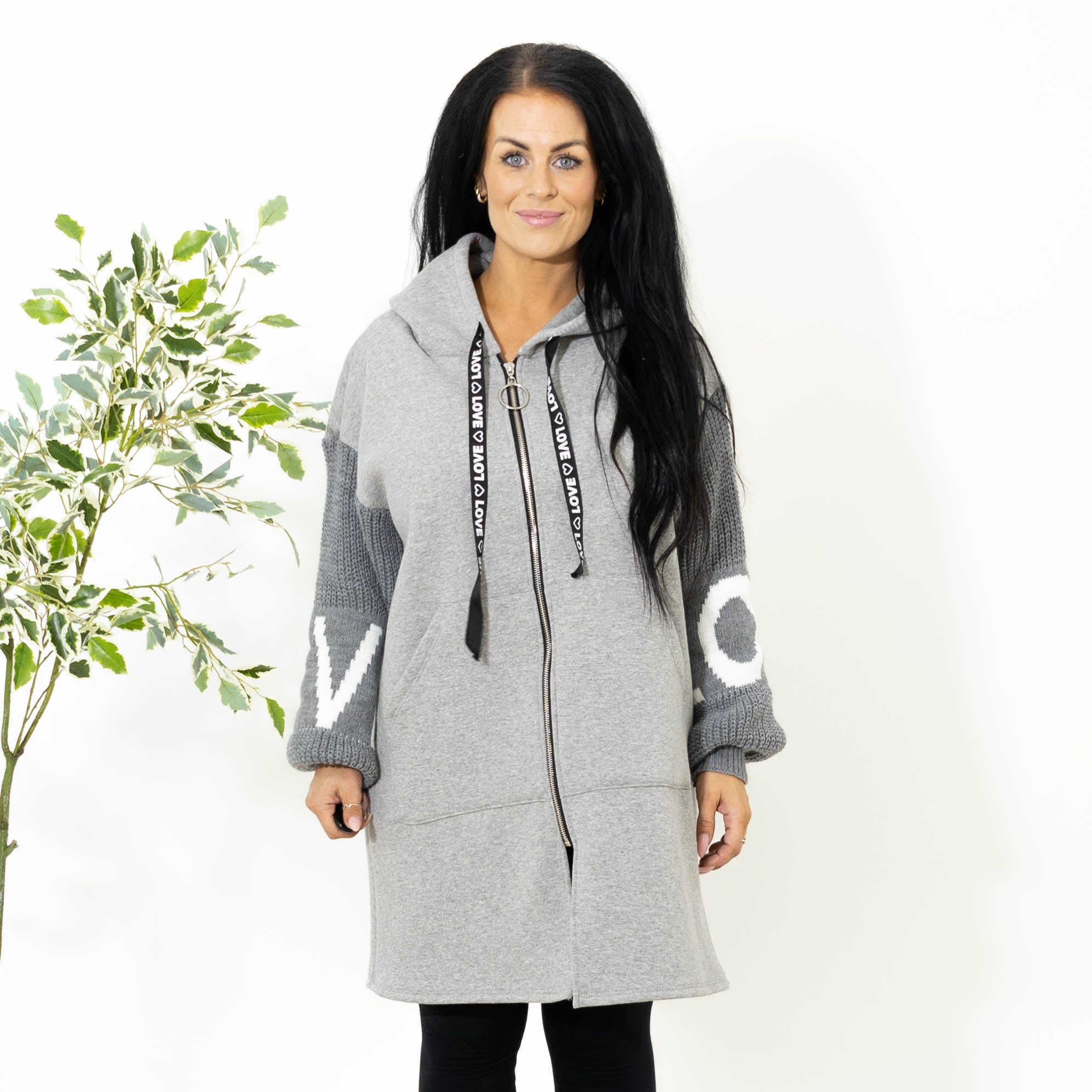 Lola sweat hoodie, Grå