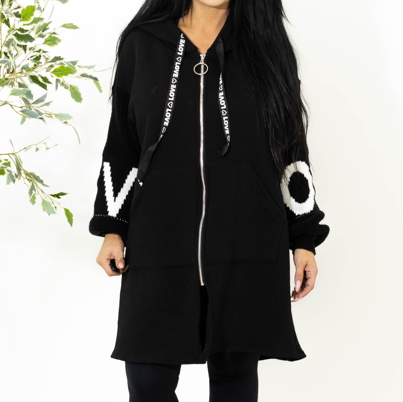 Lola sweat hoodie, Sort