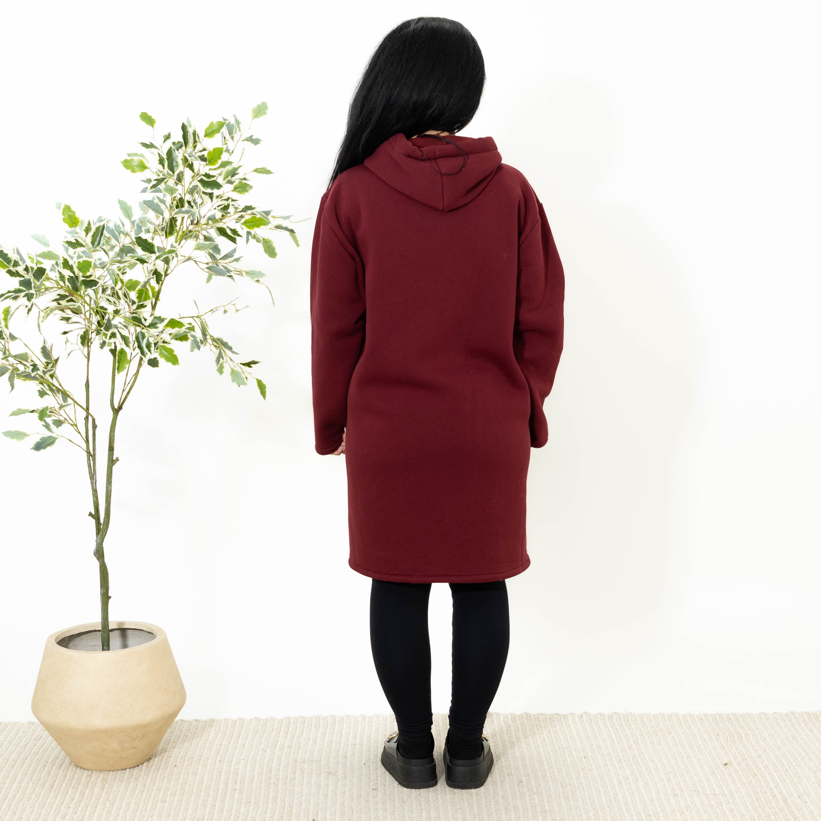 Belinda sweatshirt jakke, Bordeaux