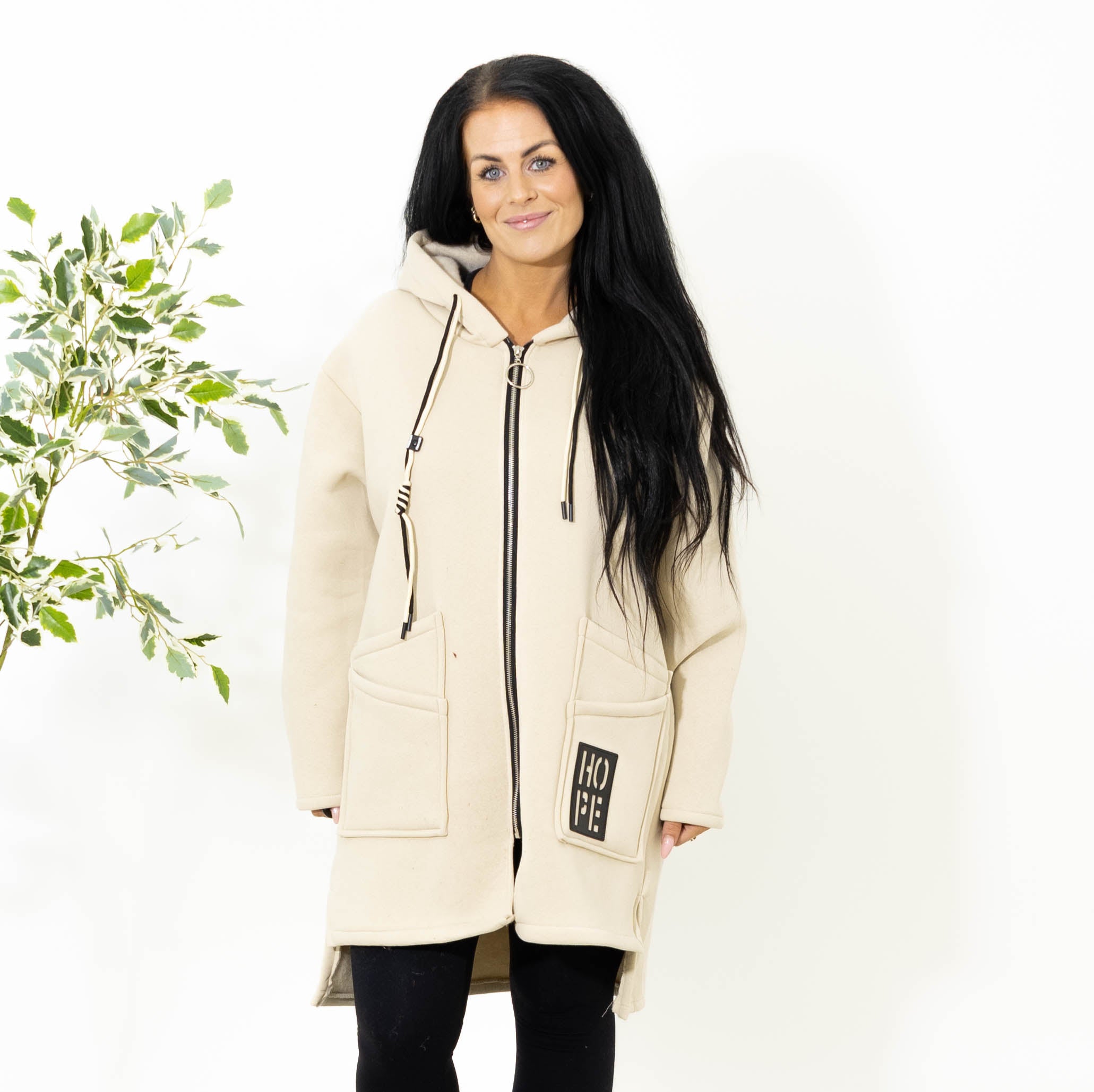 Belinda sweatshirt jakke, Beige