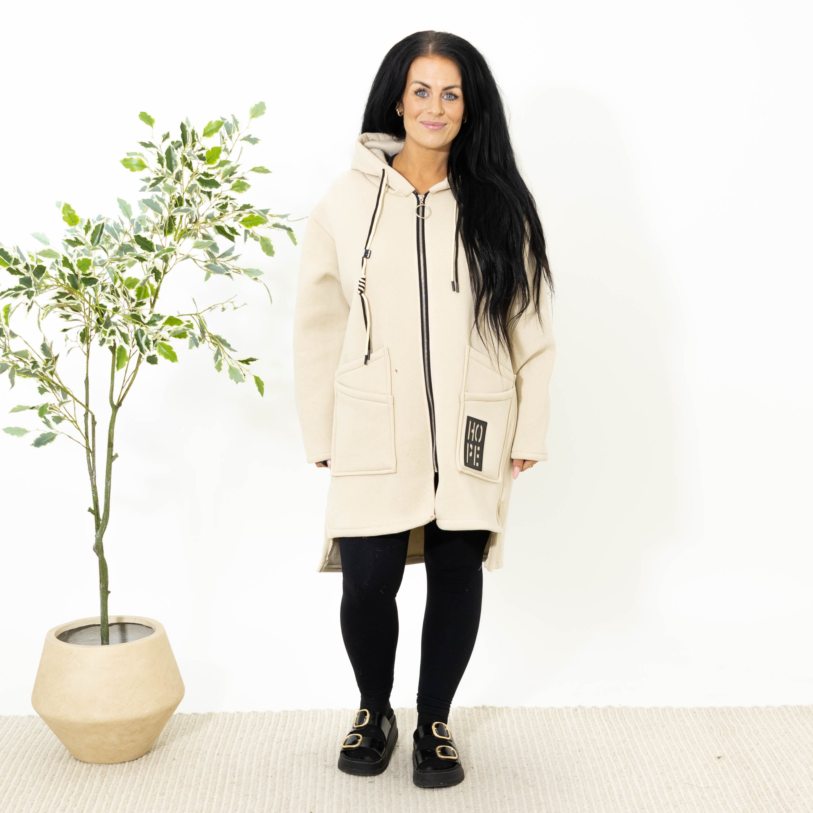 Belinda sweatshirt jakke, Beige