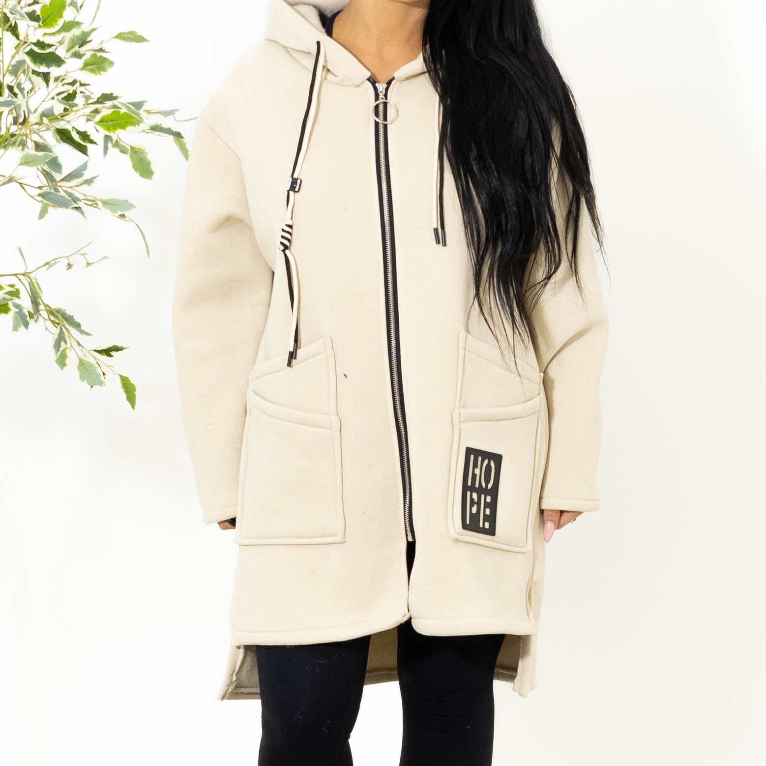 Belinda sweatshirt jakke, Beige