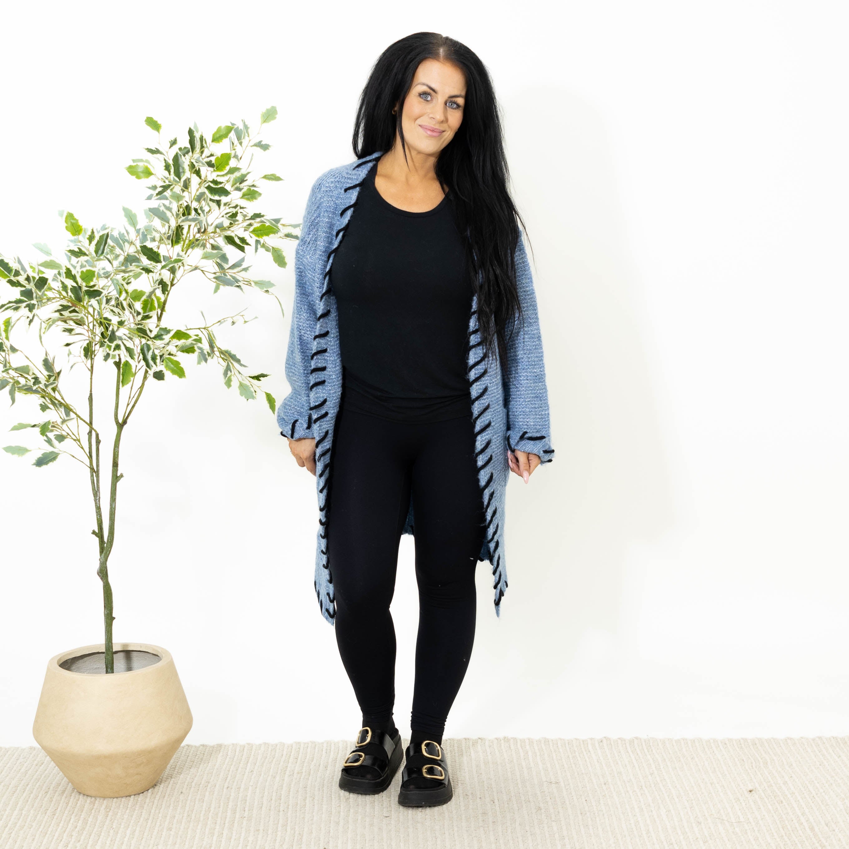 Elna cardigan, Blå